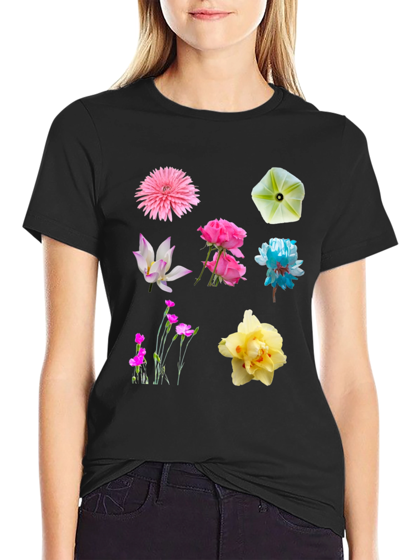 Floral Print Crew Neck T-Shirt