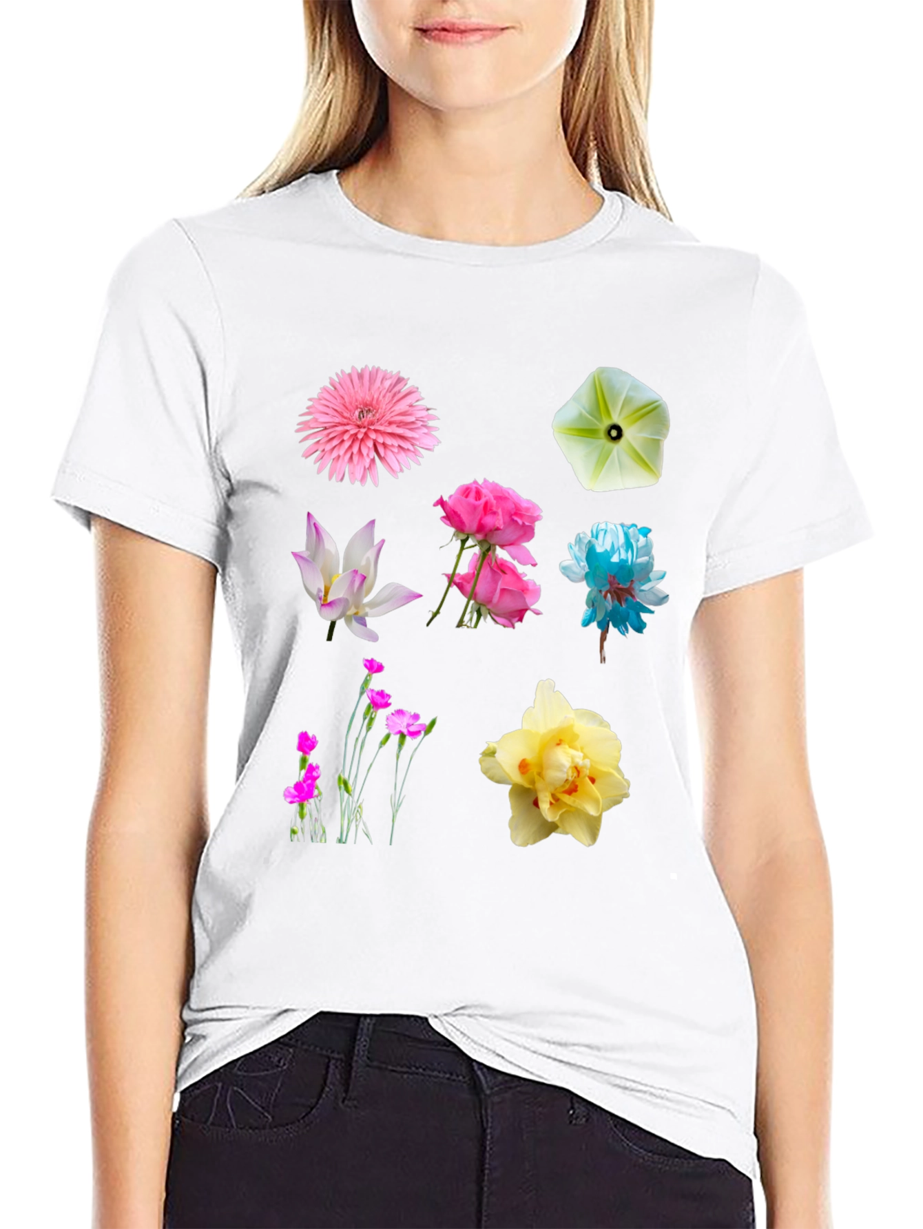 Floral Print Crew Neck T-Shirt