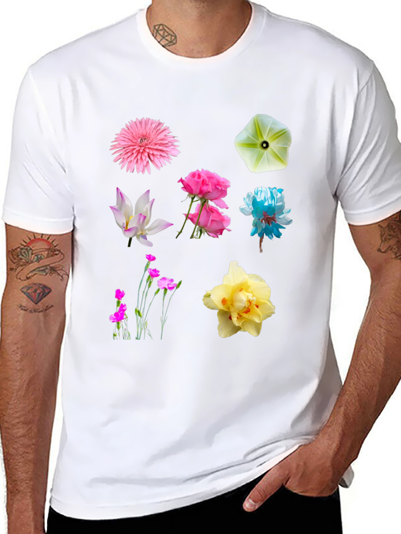 Floral Print Crew Neck T-Shirt