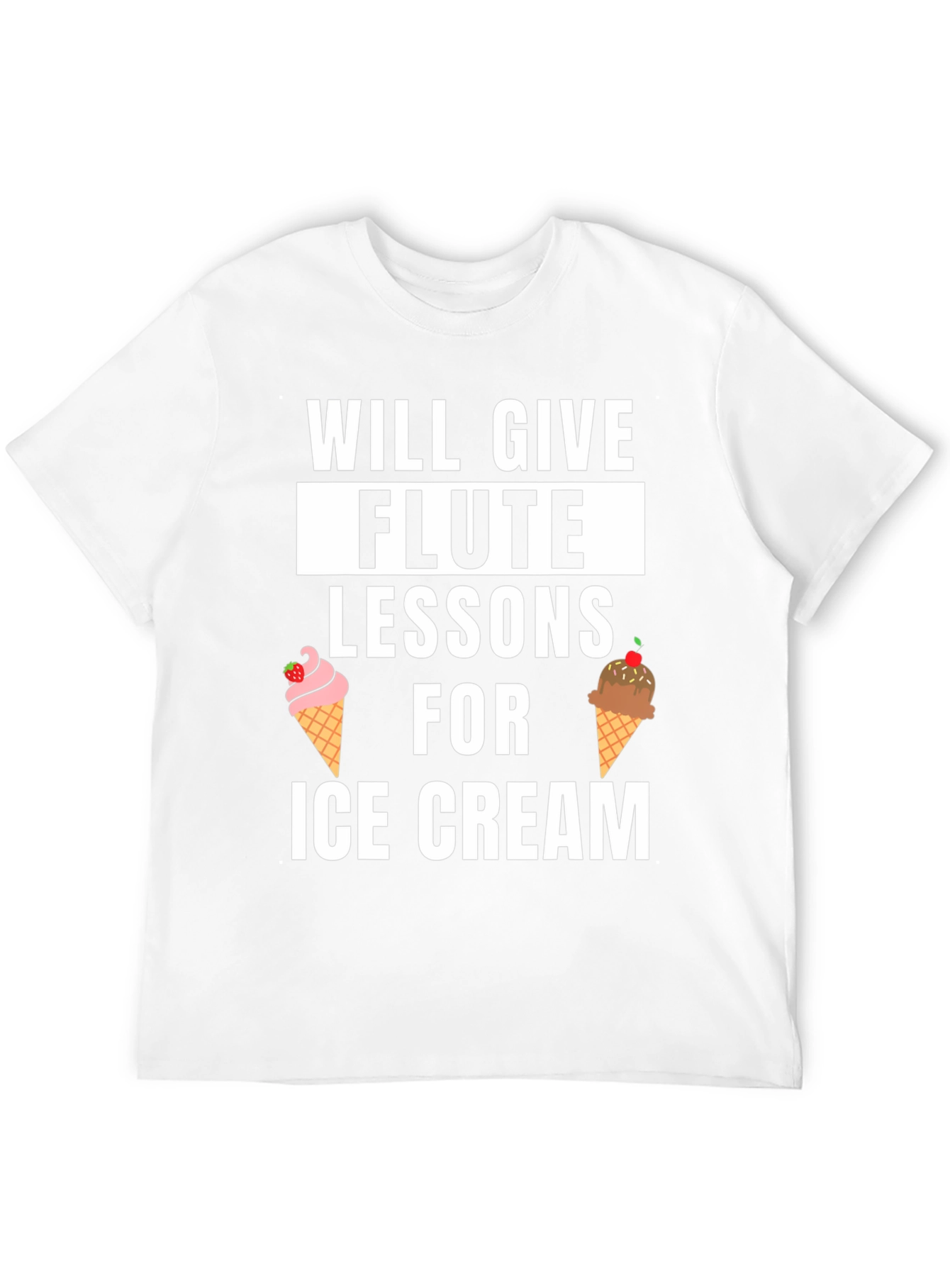 Flute Lessons For Ice Cream T-Shirt