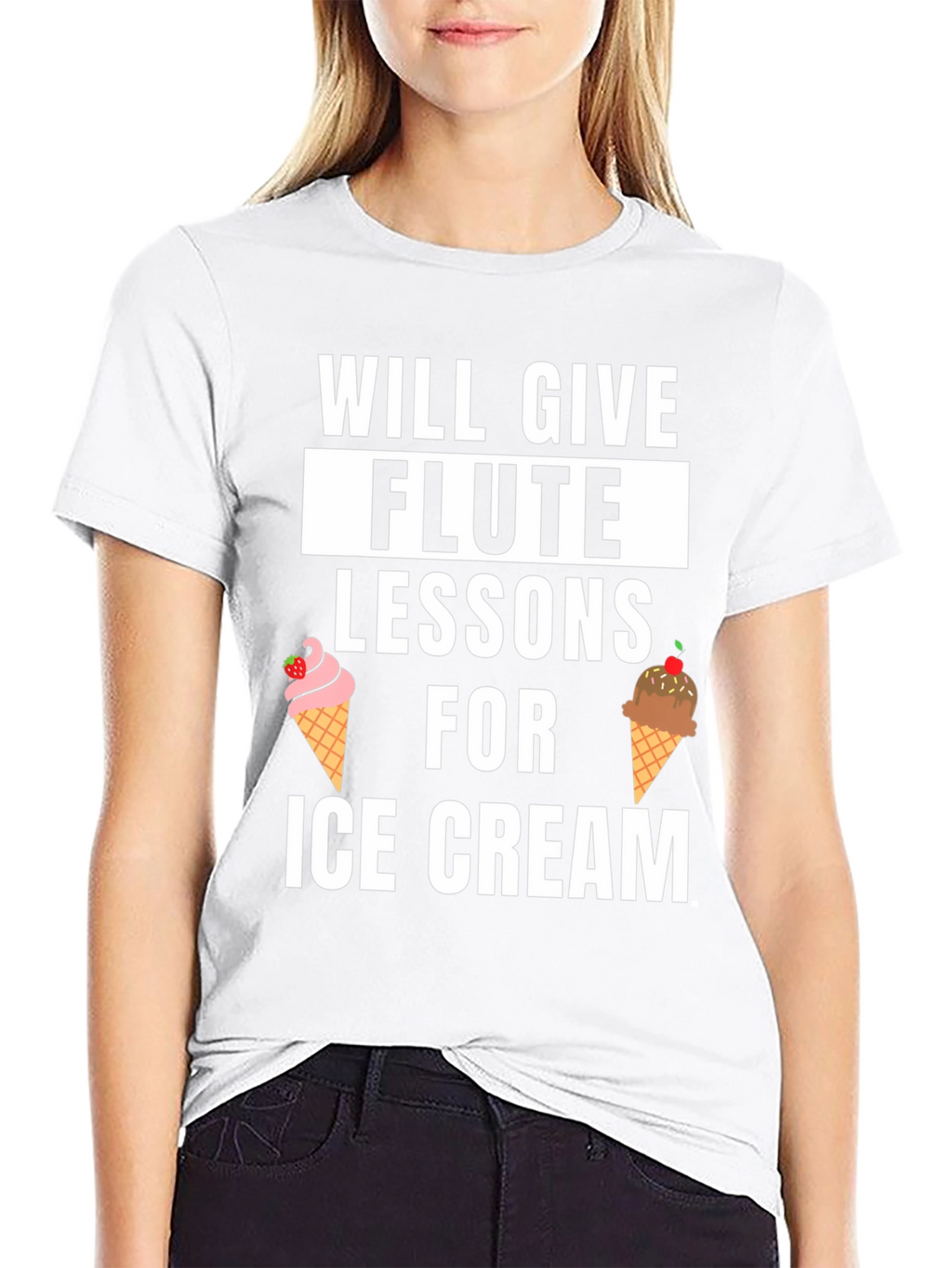 Flute Lessons For Ice Cream T-Shirt
