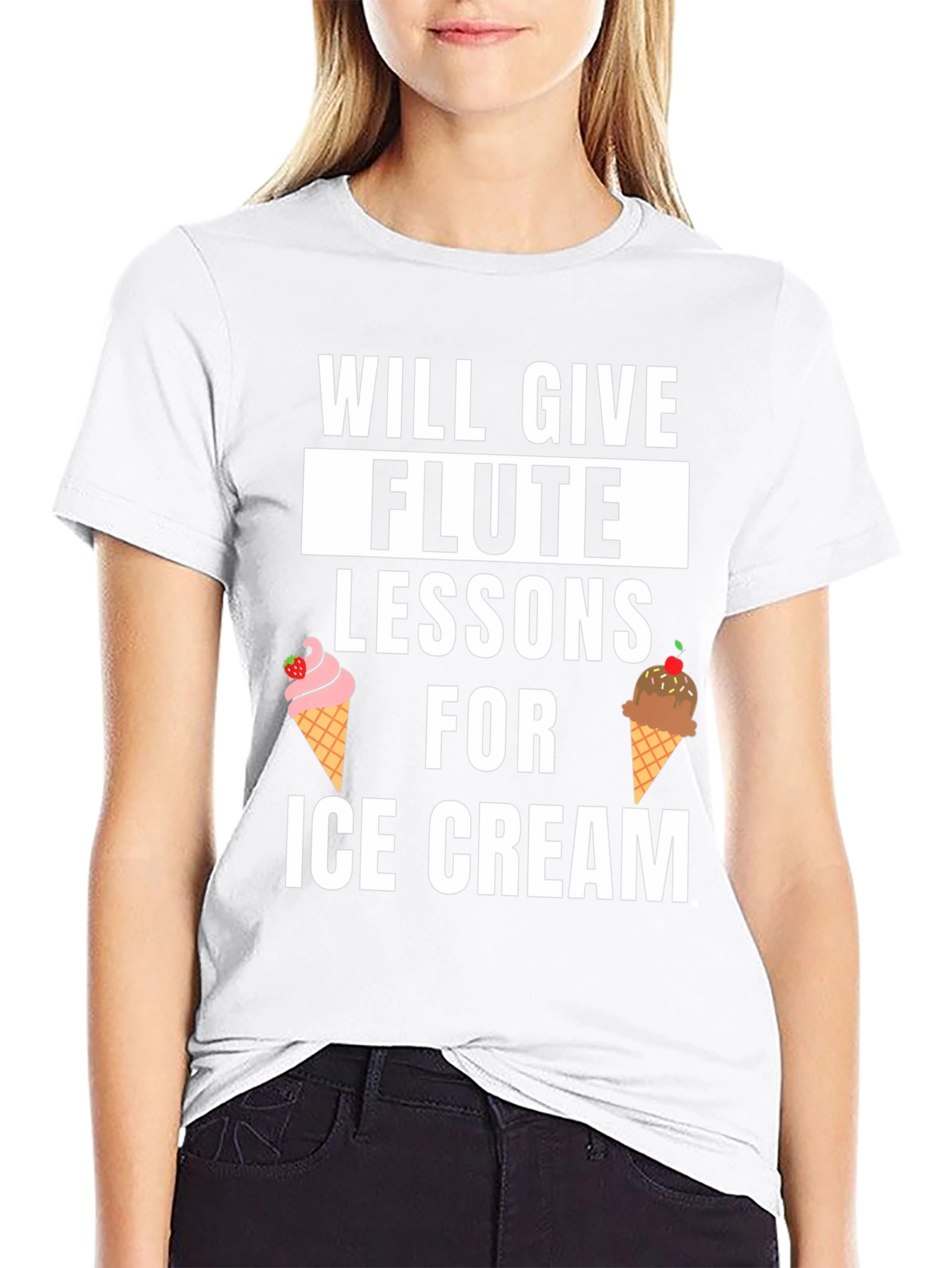 Flute Lessons For Ice Cream T-Shirt