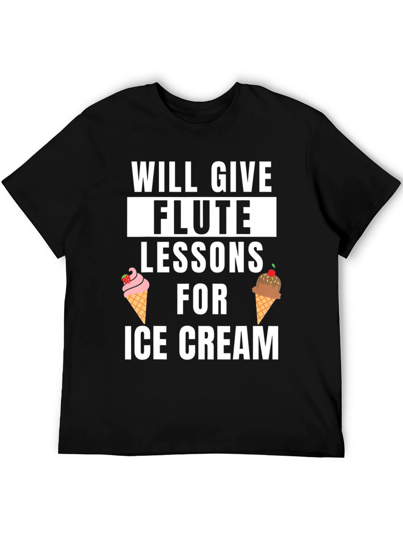 Flute Lessons For Ice Cream T-Shirt