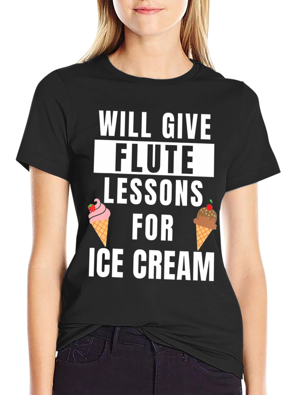 Flute Lessons For Ice Cream T-Shirt