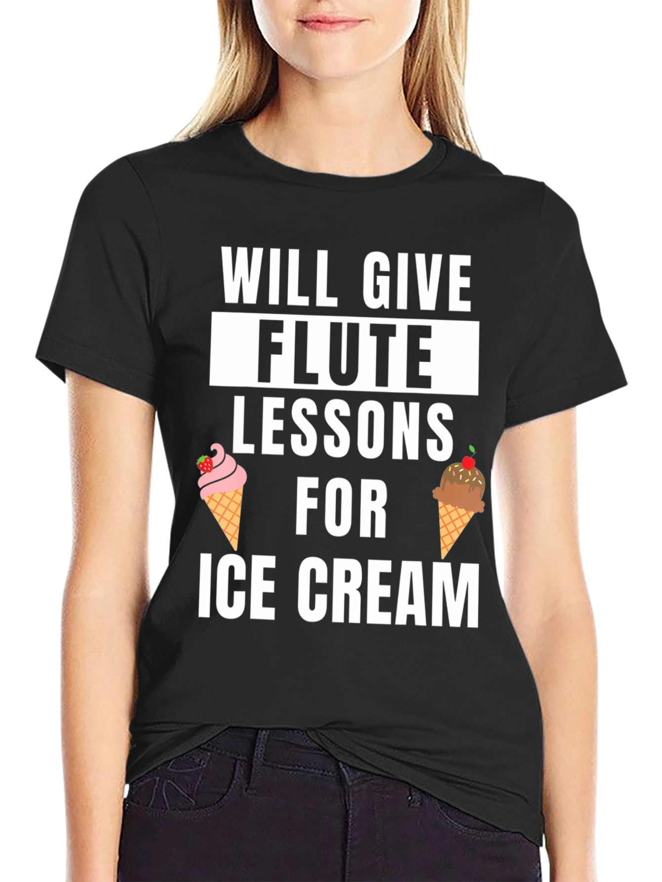 Flute Lessons For Ice Cream T-Shirt