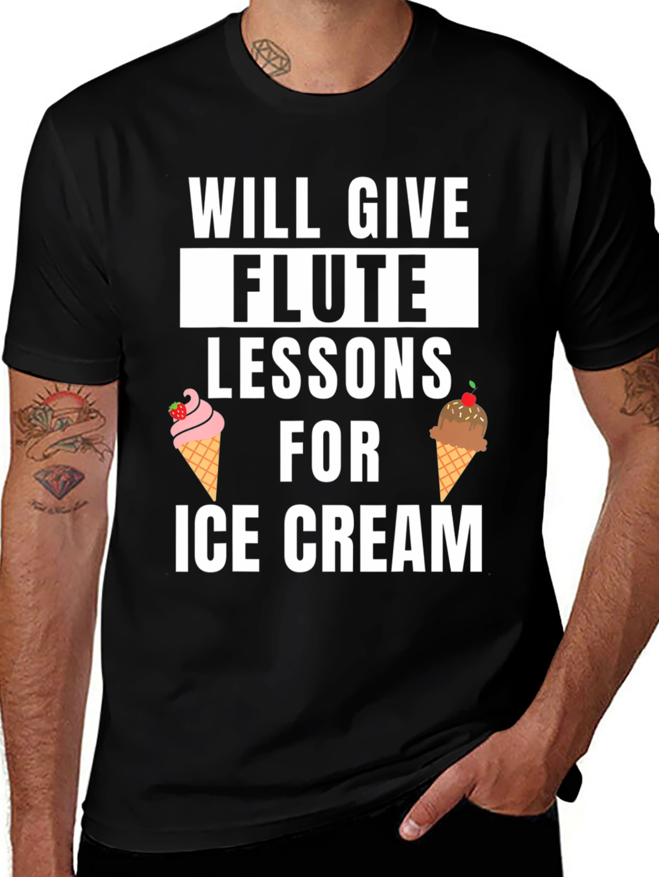 Flute Lessons For Ice Cream T-Shirt