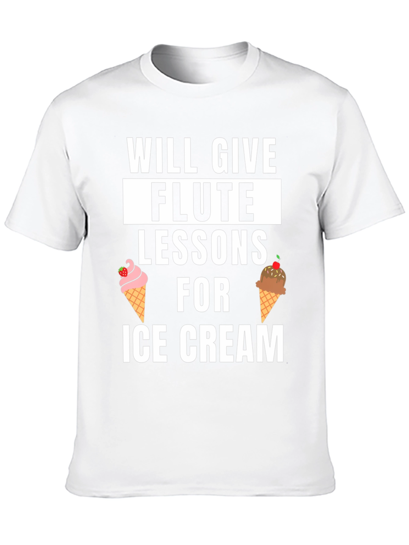 Flute Lessons For Ice Cream T-Shirt