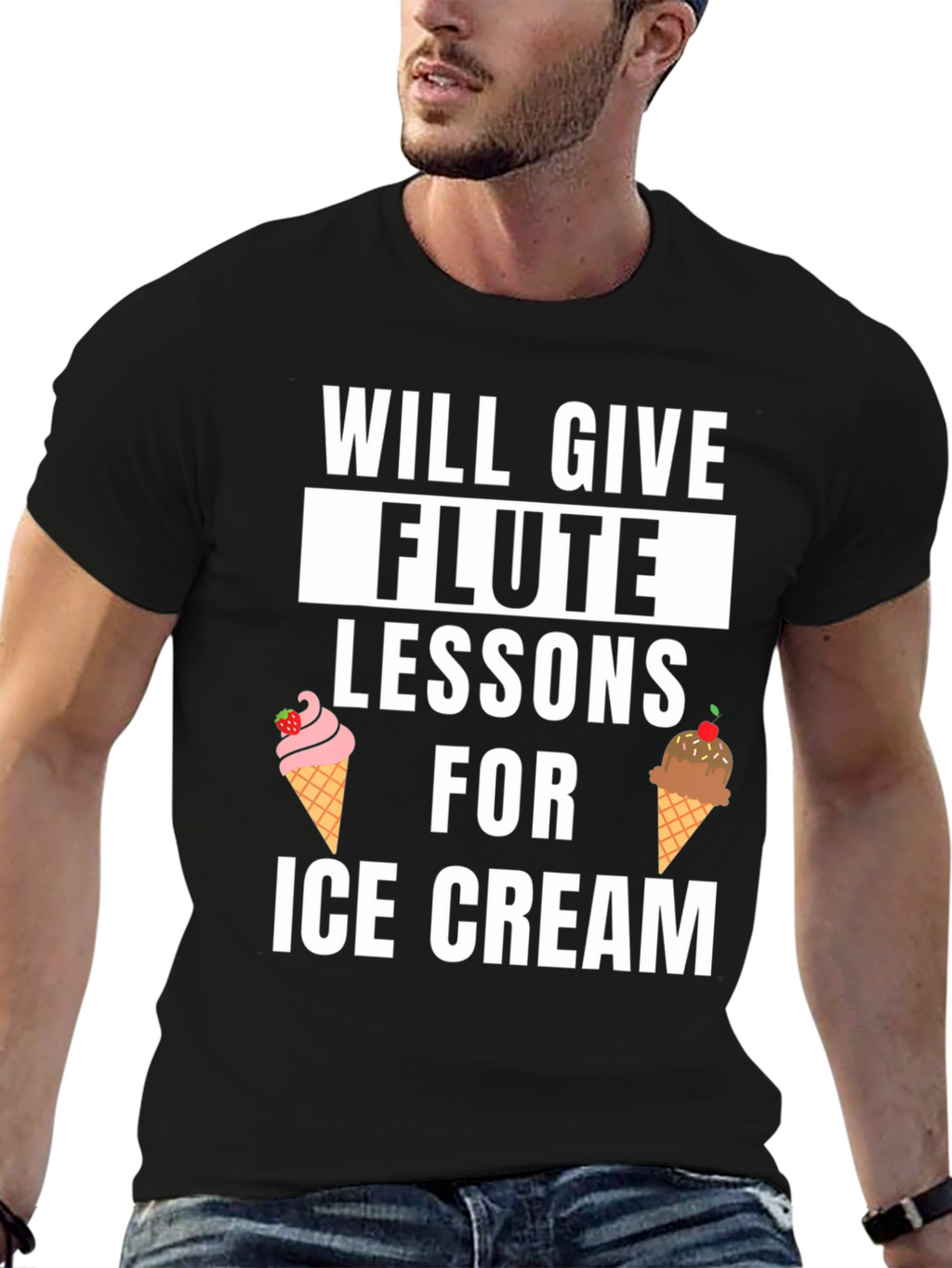 Flute Lessons For Ice Cream T-Shirt