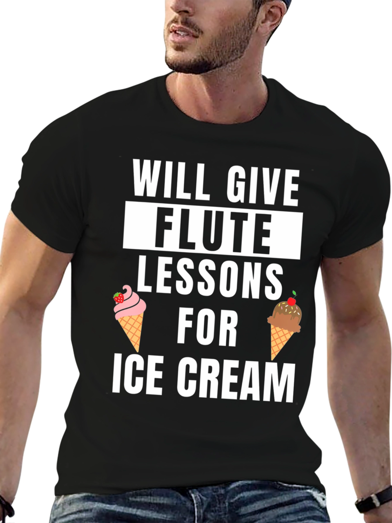 Flute Lessons For Ice Cream T-Shirt