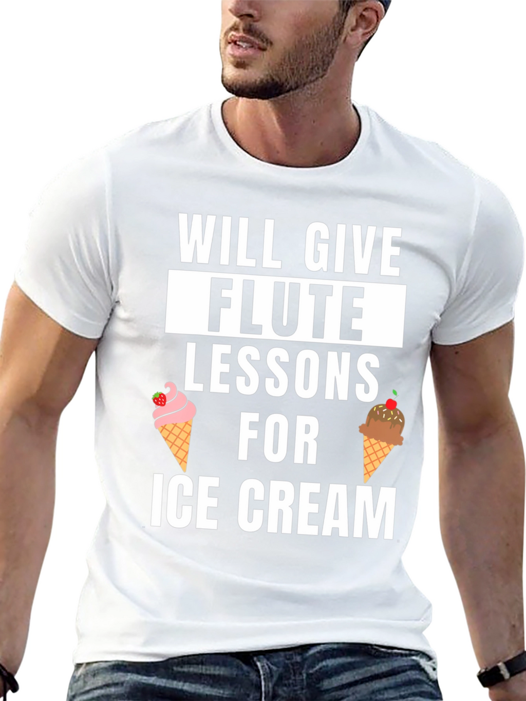 Flute Lessons For Ice Cream T-Shirt