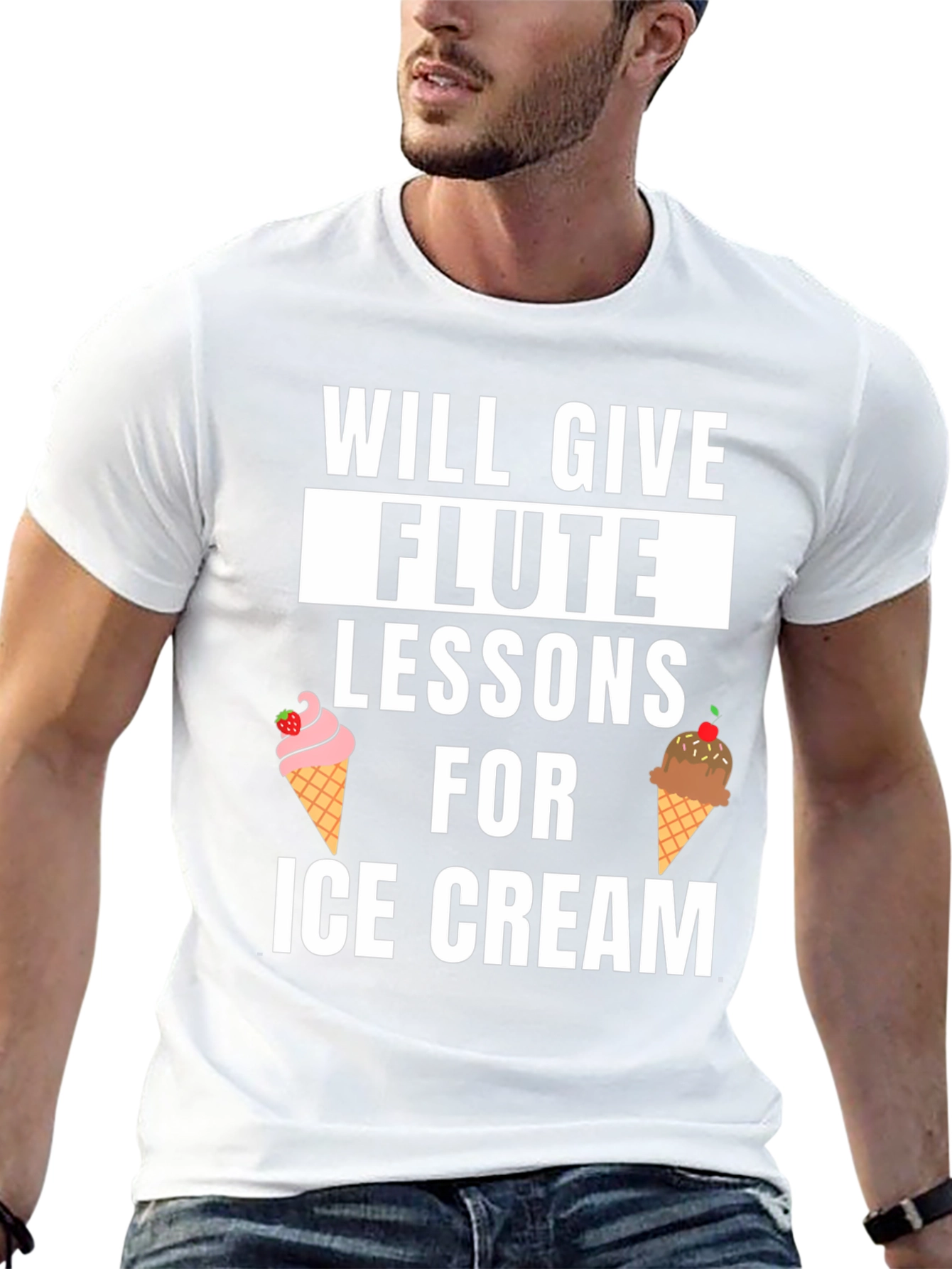 Flute Lessons For Ice Cream T-Shirt