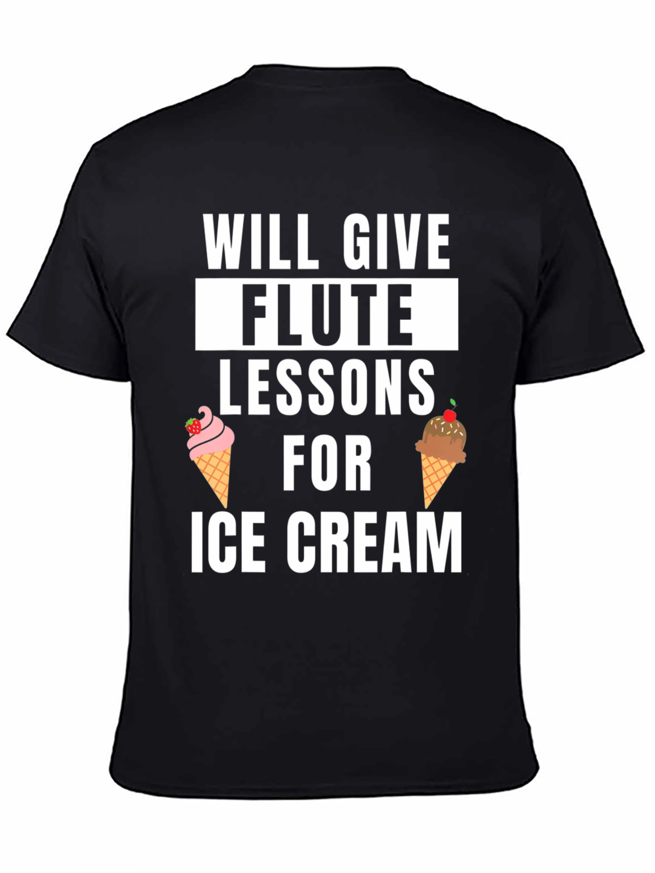 Flute Lessons For Ice Cream T-Shirt