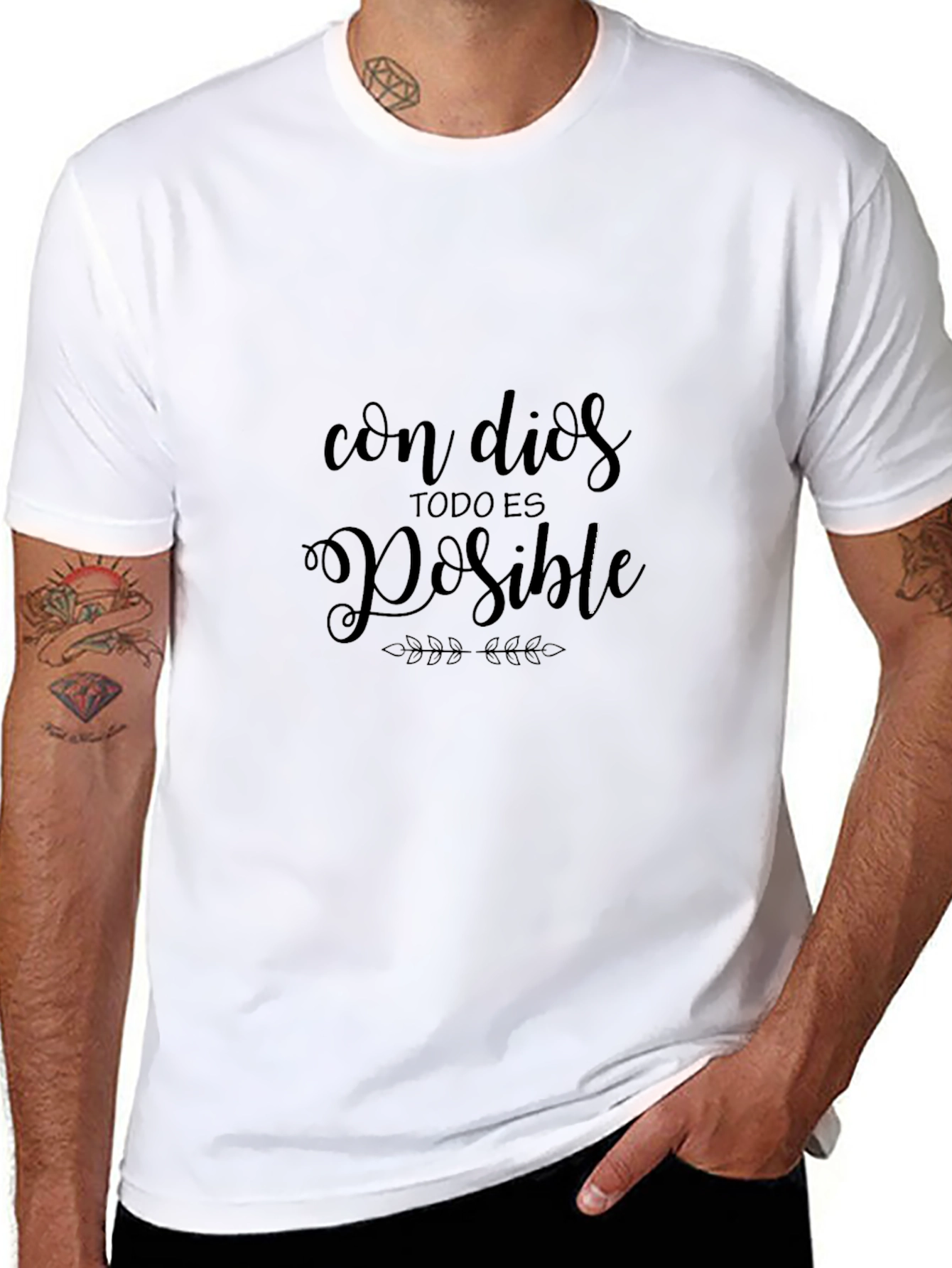 Faith Inspired Tee: Con Dios Todo Es Posible T-Shirt