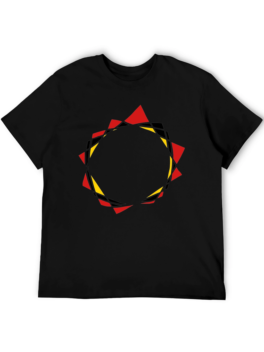 Geometric Circle Graphic Black T-Shirt