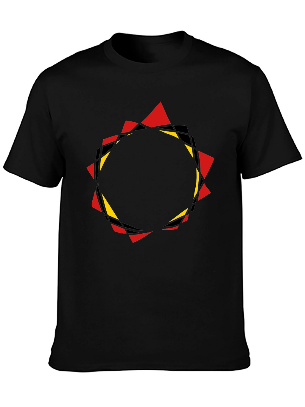 Geometric Circle Graphic Black T-Shirt