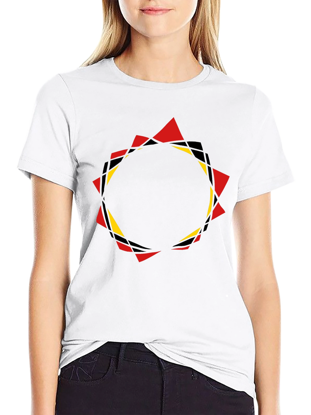 Geometric Circle Graphic Black T-Shirt