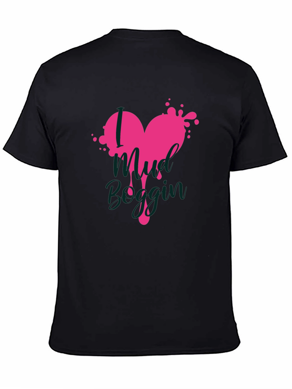 Mud Boggin Heart Graphic T-Shirt - Black