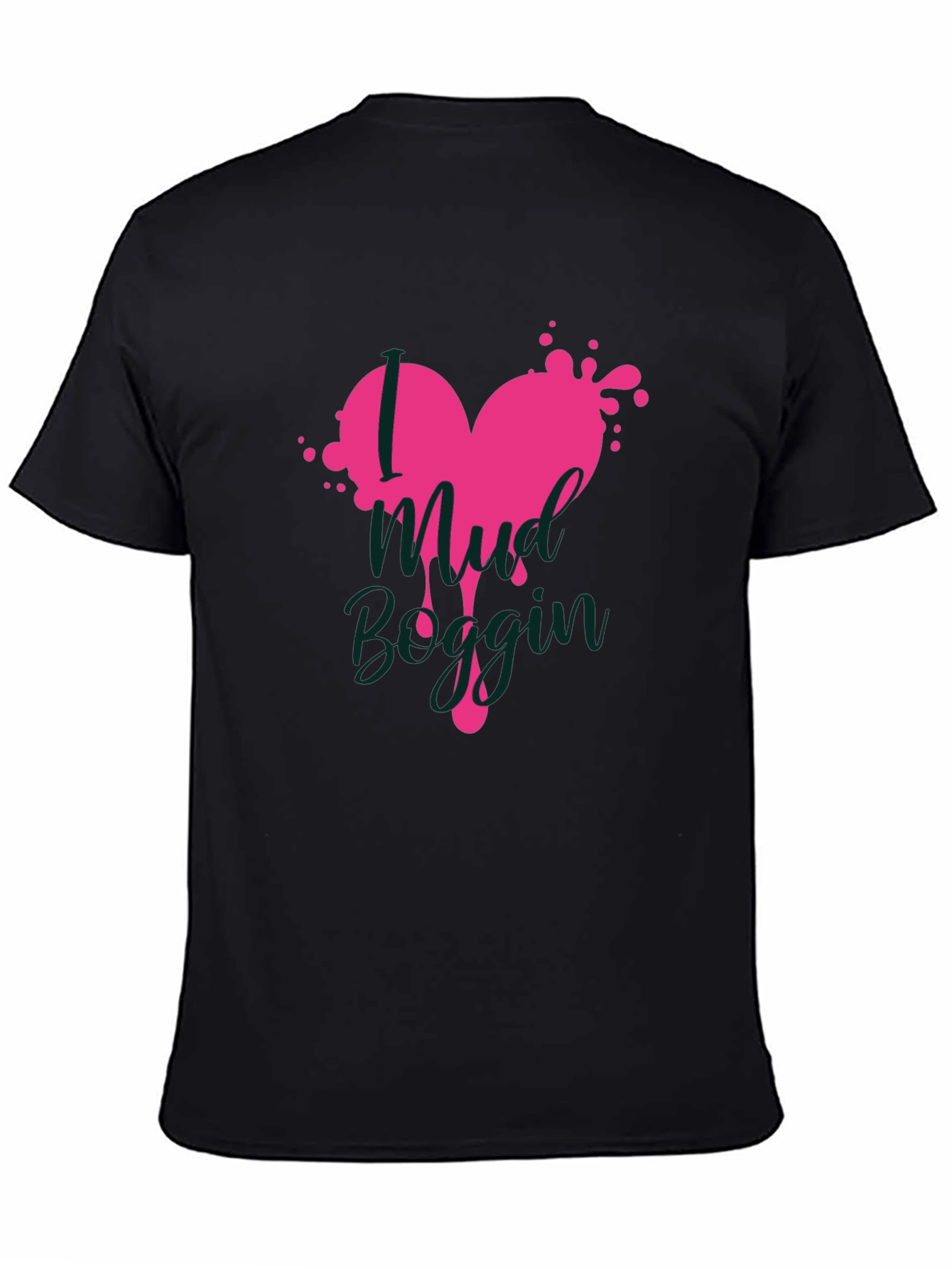Mud Boggin Heart Graphic T-Shirt - Black