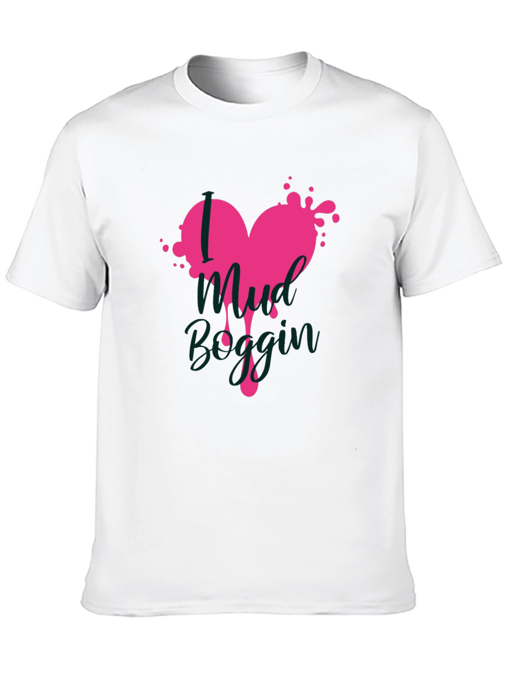 Mud Boggin Heart Graphic T-Shirt - Black