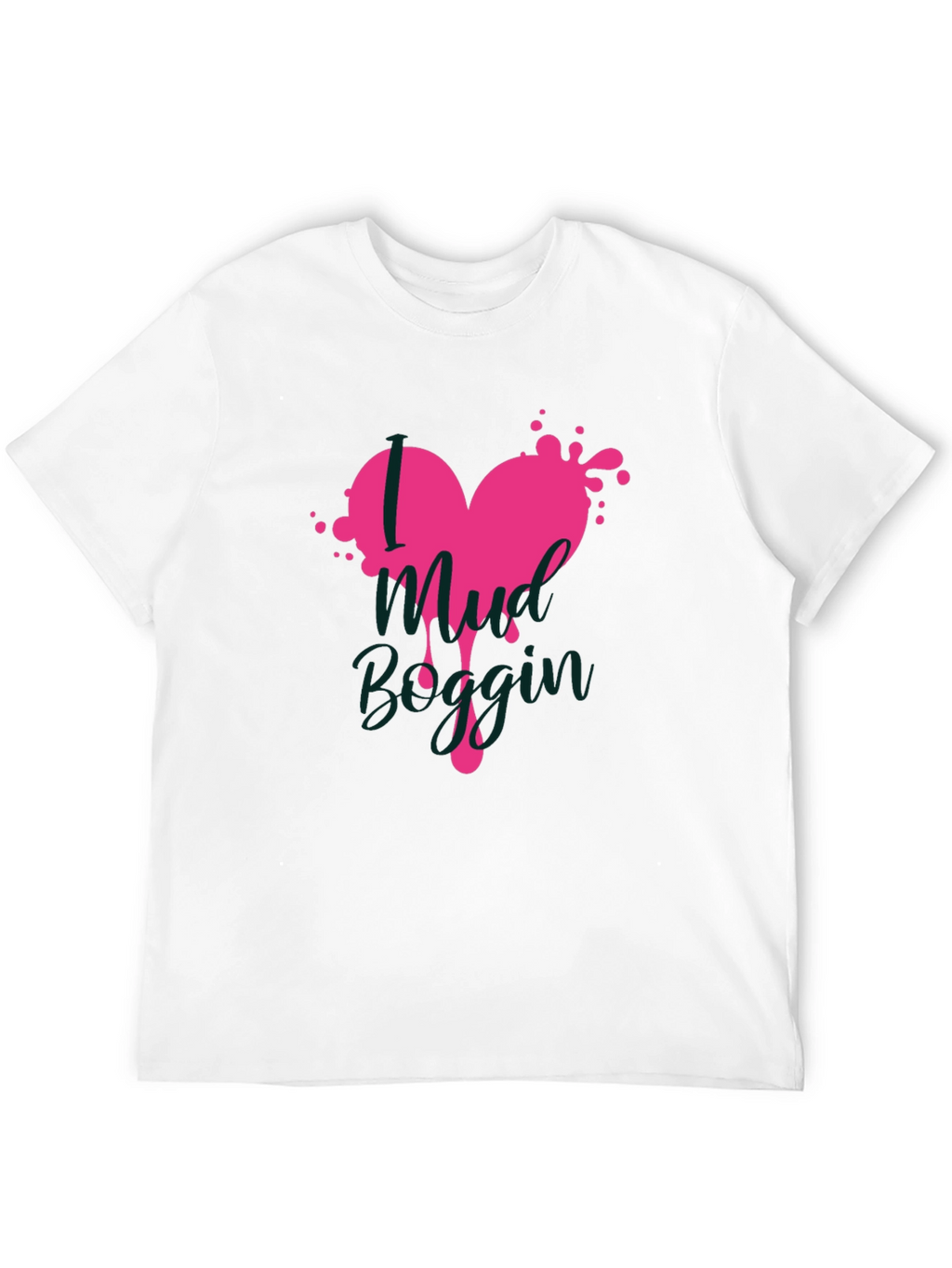 Mud Boggin Heart Graphic T-Shirt - Black