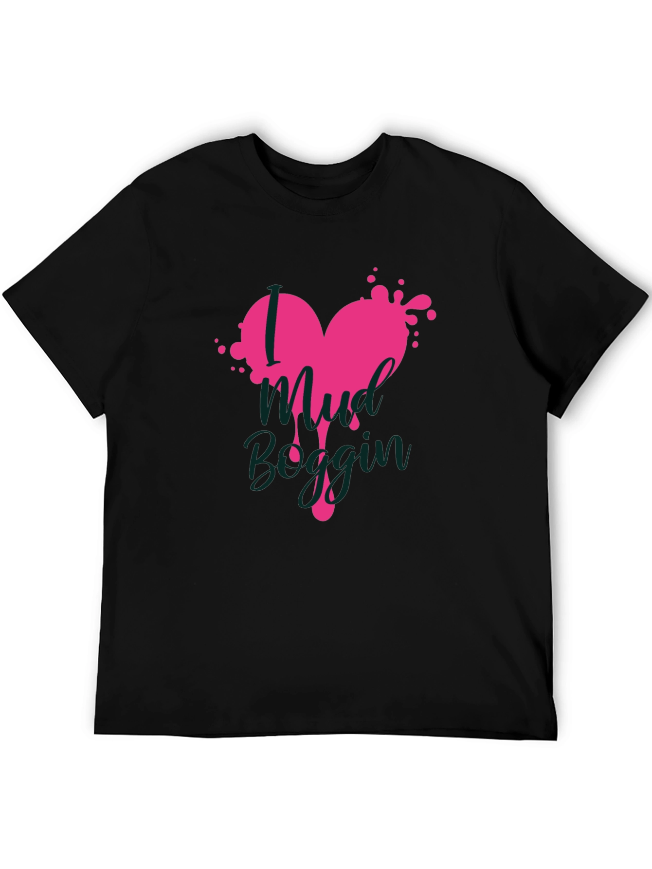 Mud Boggin Heart Graphic T-Shirt - Black