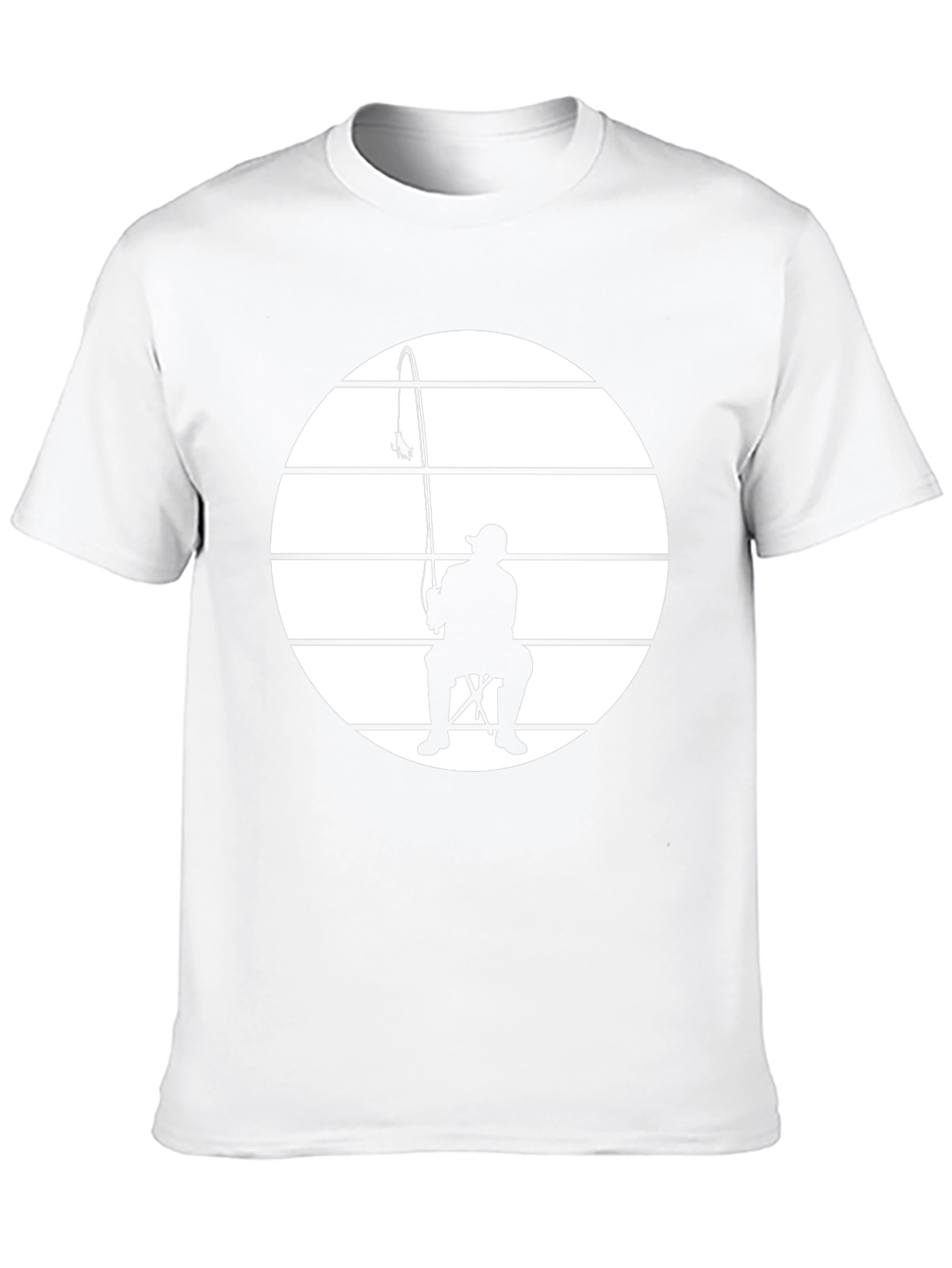 Fisherman Silhouette Tee - Black Graphic T-Shirt