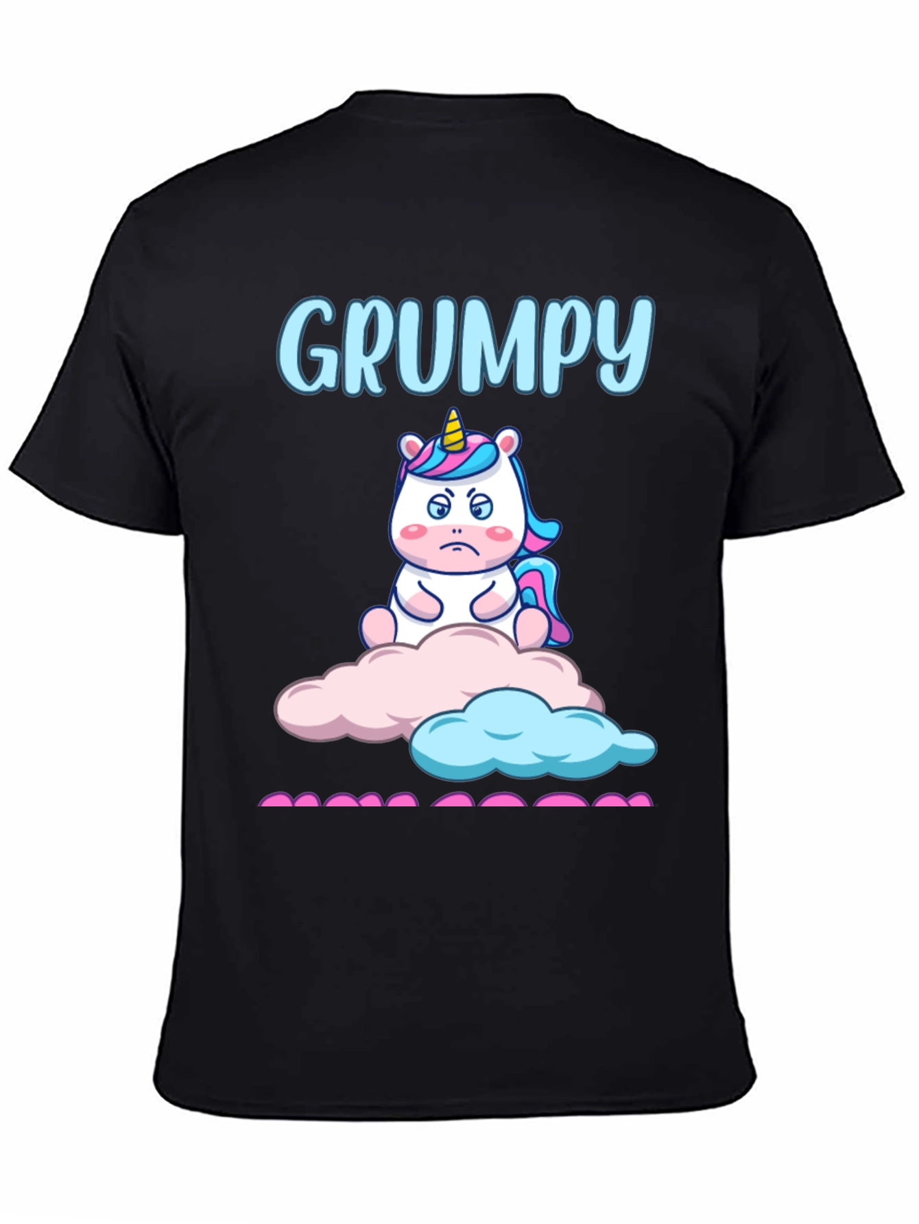 Grumpy Unicorn T-Shirt - Cute Cartoon Graphic Tee