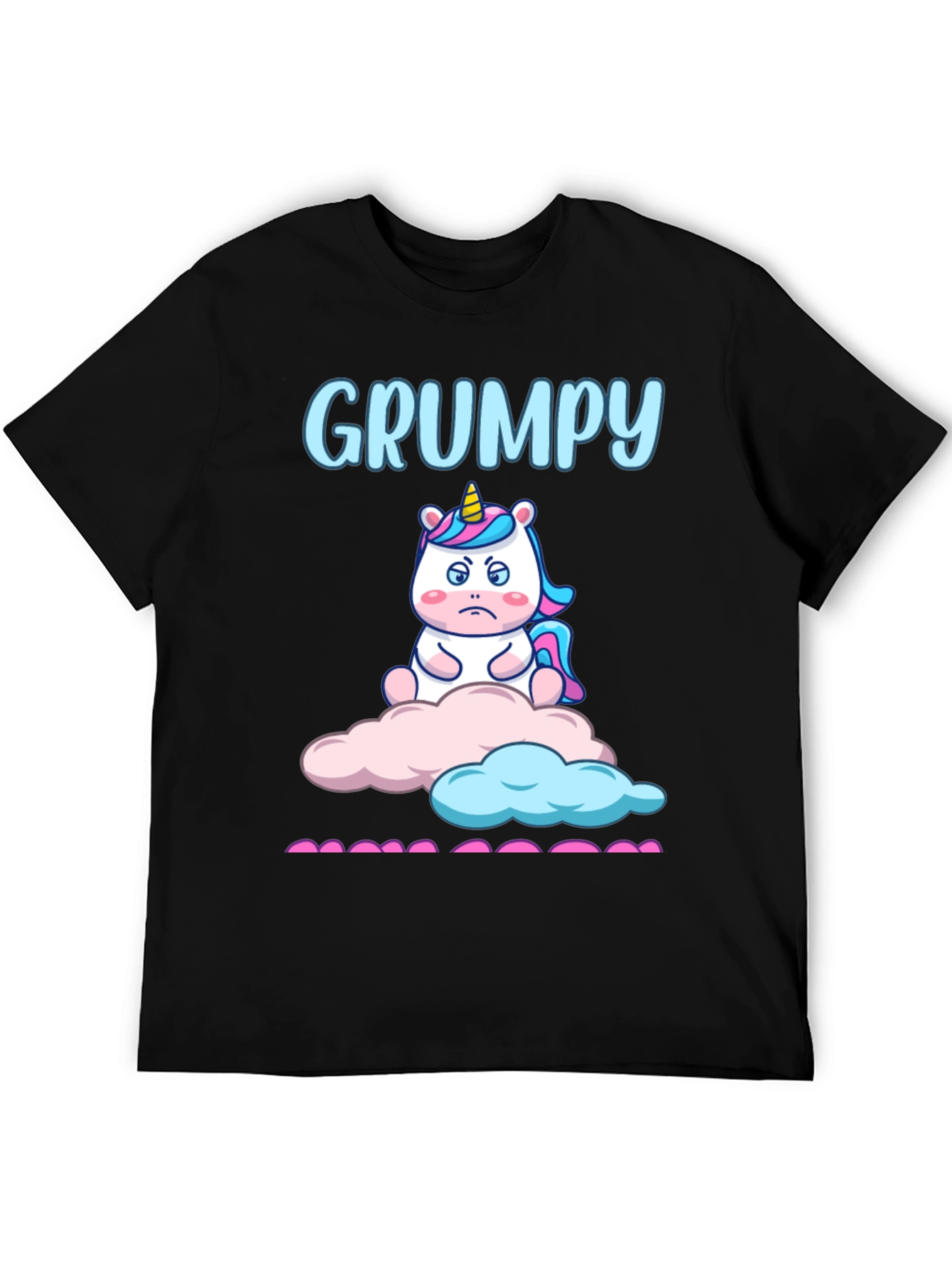 Grumpy Unicorn T-Shirt - Cute Cartoon Graphic Tee