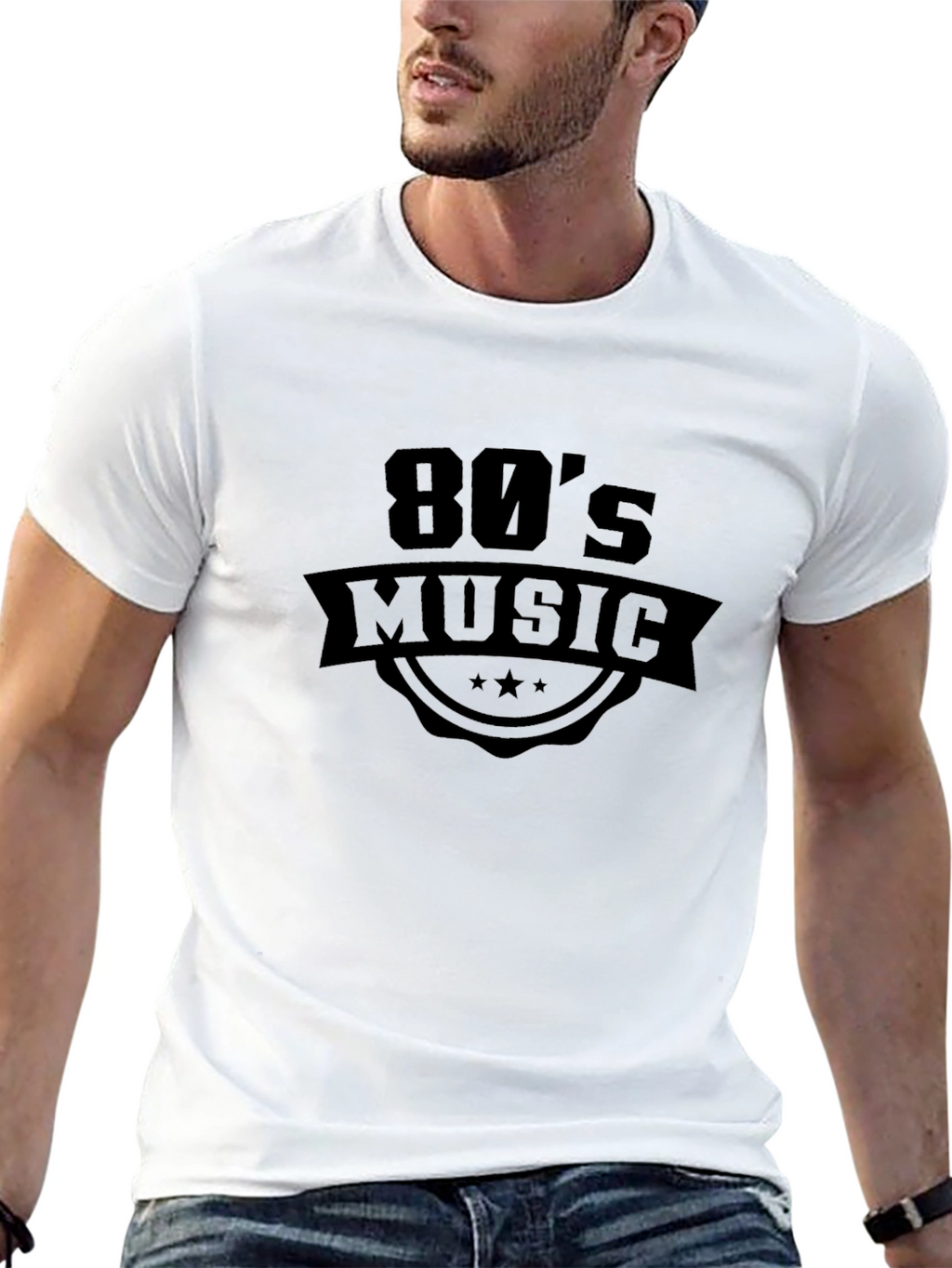 80s Music Graphic T-Shirt Retro Style