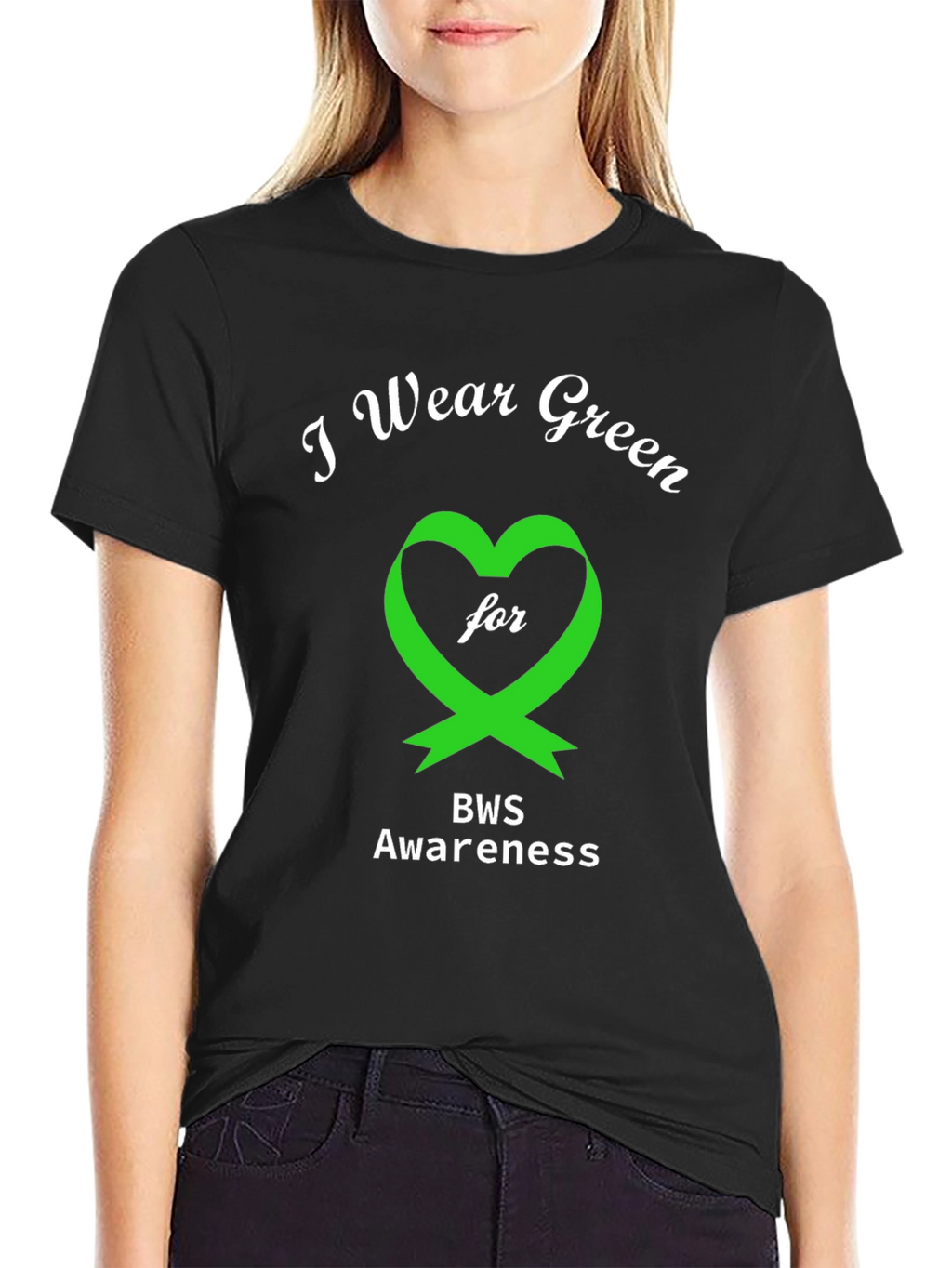 BWS Awareness T-Shirt - Green Heart Ribbon