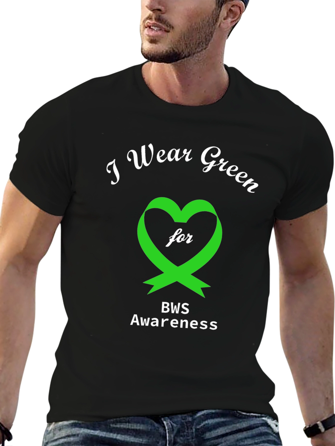 BWS Awareness T-Shirt - Green Heart Ribbon