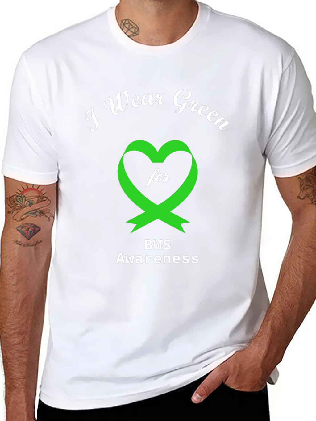BWS Awareness T-Shirt - Green Heart Ribbon