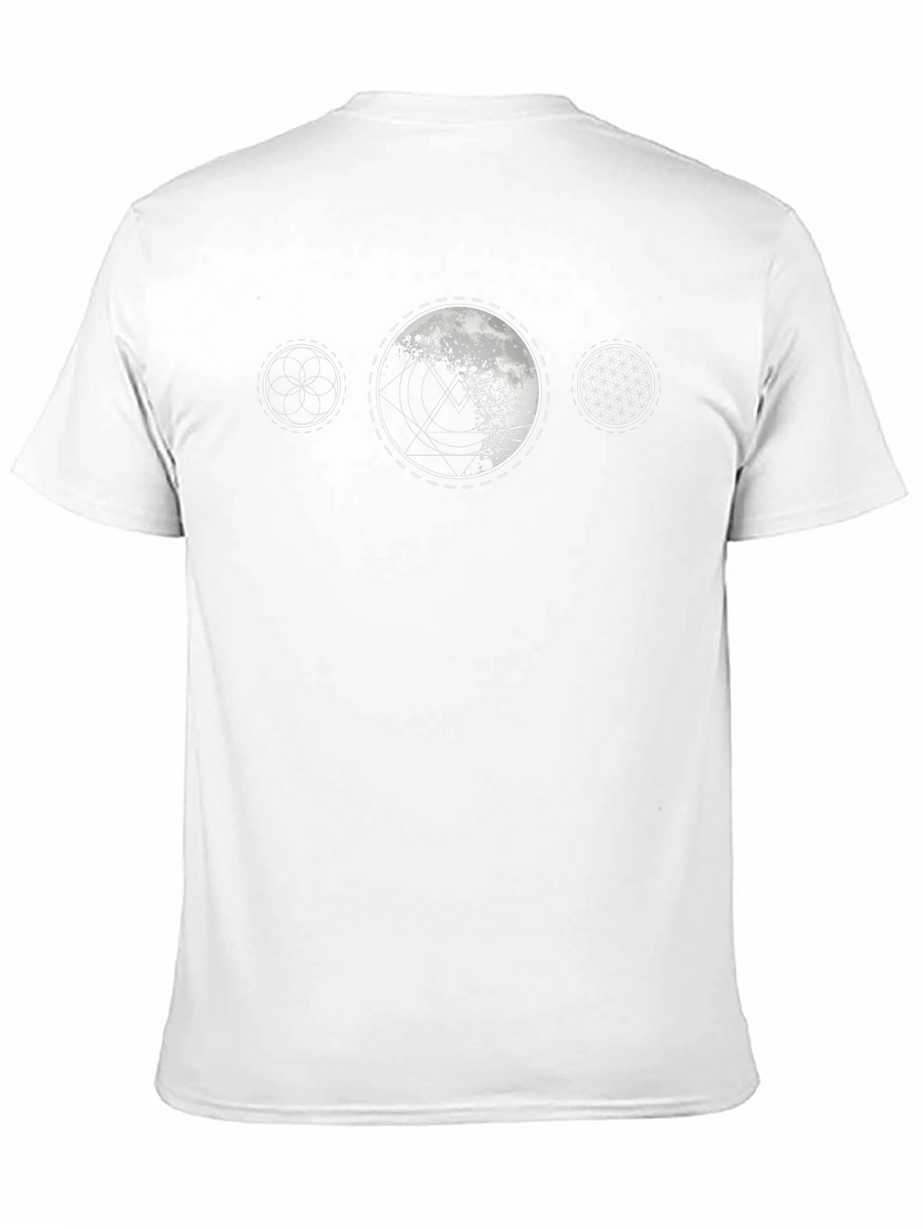 Geometric Moon Phase Black T-Shirt