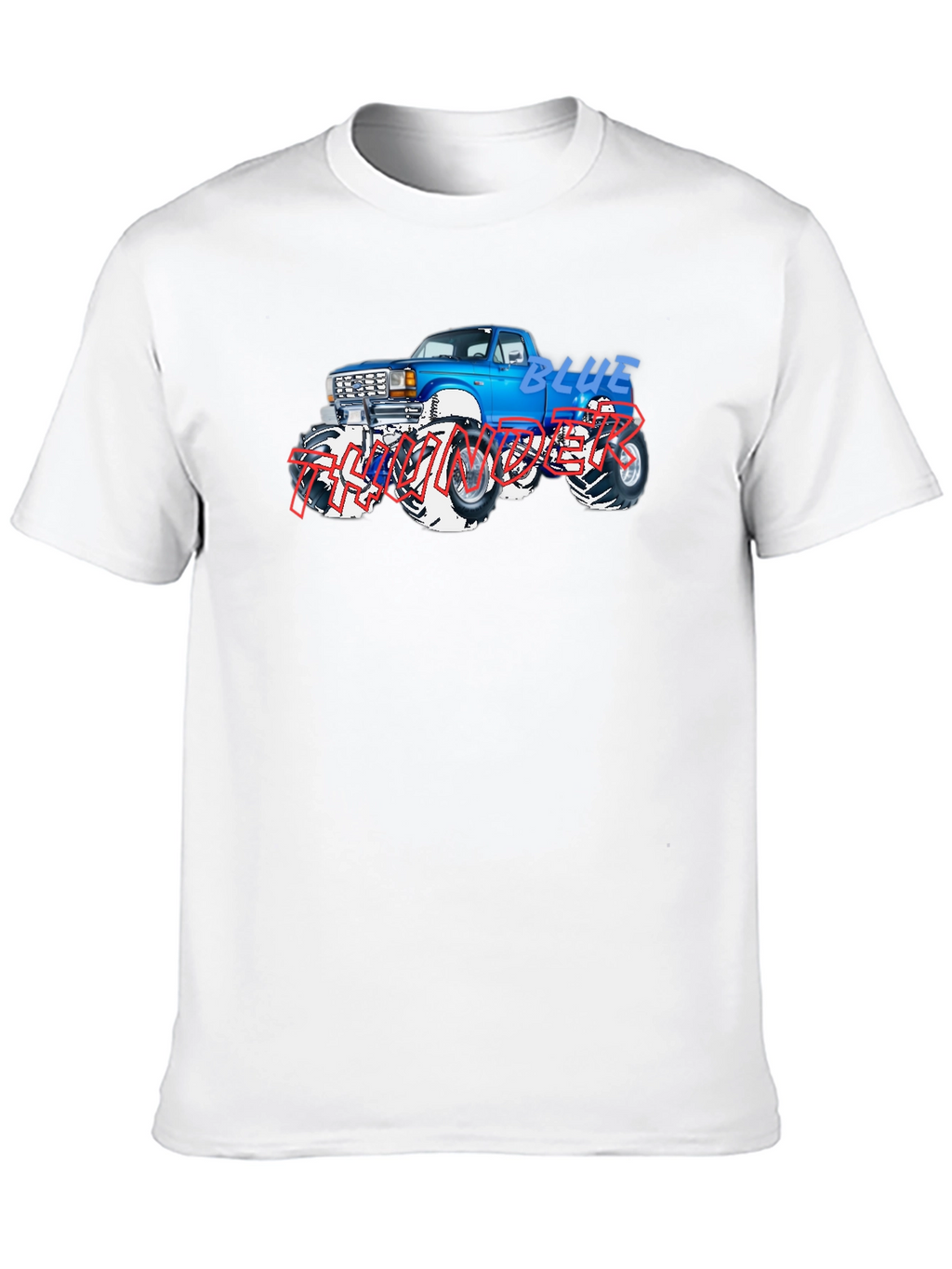 Blue Monster Truck Graphic T-Shirt