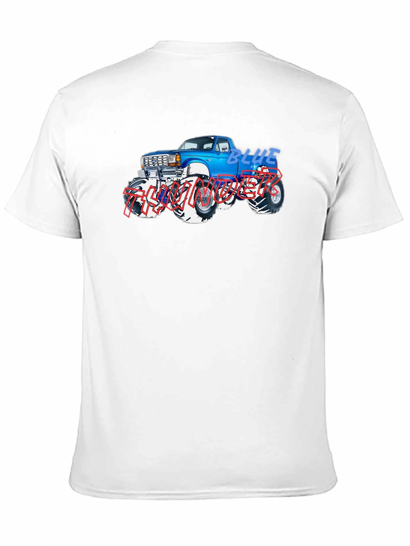 Blue Monster Truck Graphic T-Shirt
