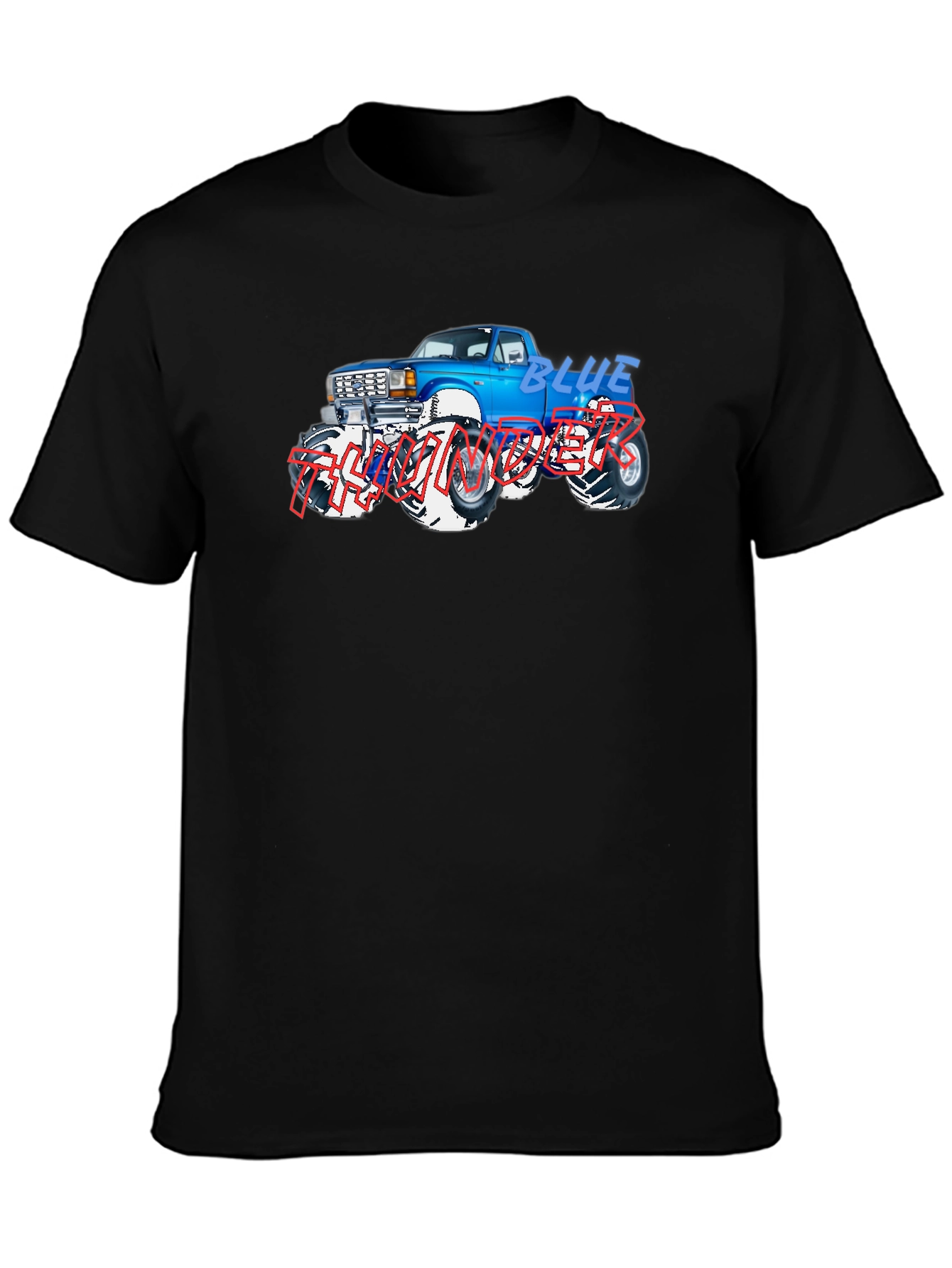 Blue Monster Truck Graphic T-Shirt