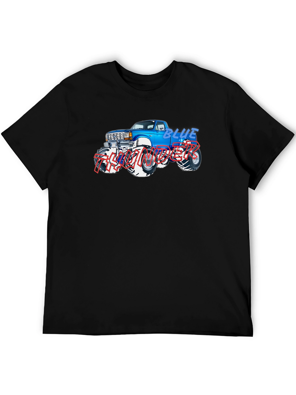 Blue Monster Truck Graphic T-Shirt
