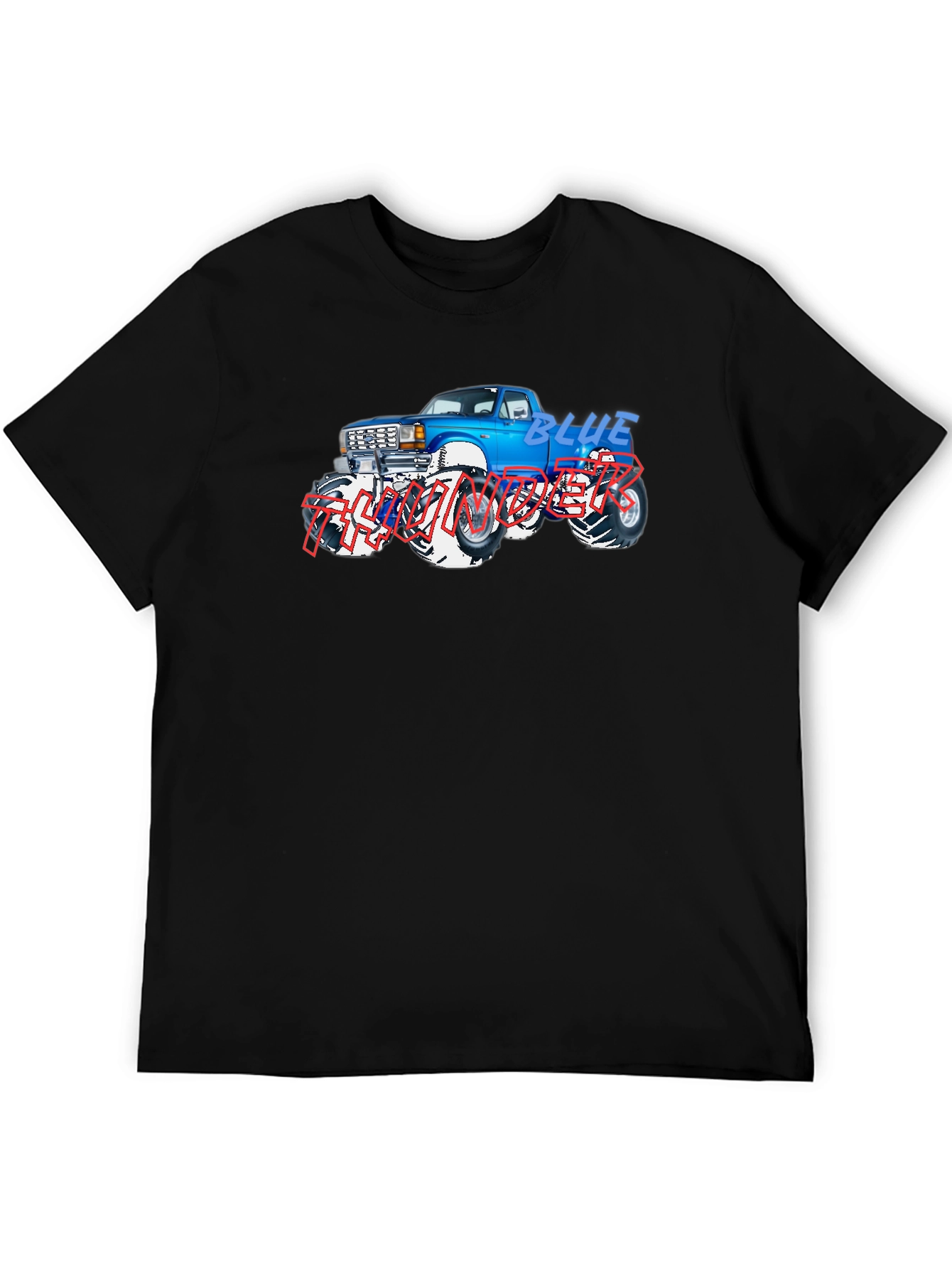Blue Monster Truck Graphic T-Shirt