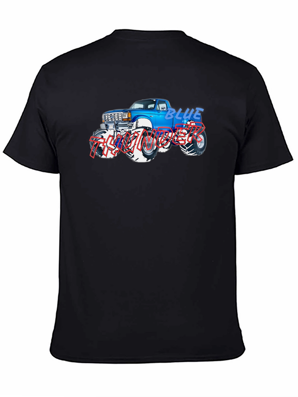 Blue Monster Truck Graphic T-Shirt