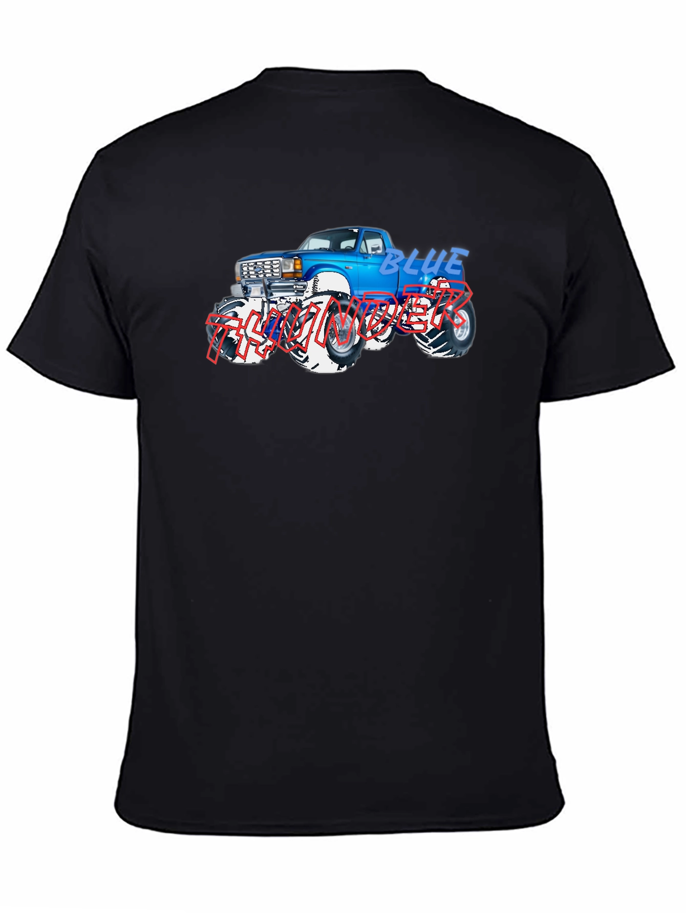 Blue Monster Truck Graphic T-Shirt