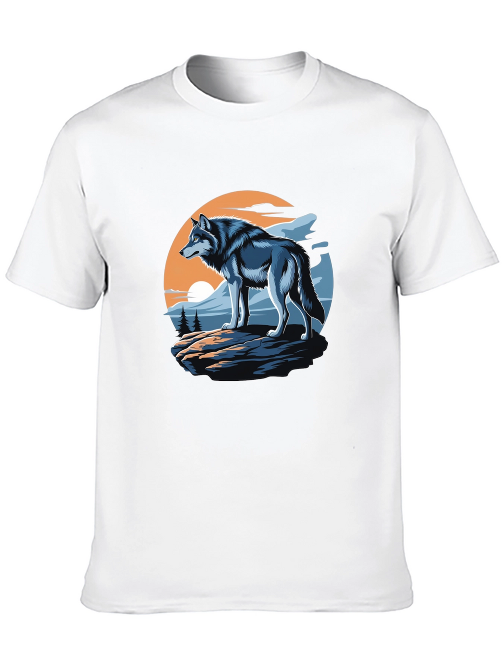 Wolf Graphic T-Shirt - Black Animal Tee