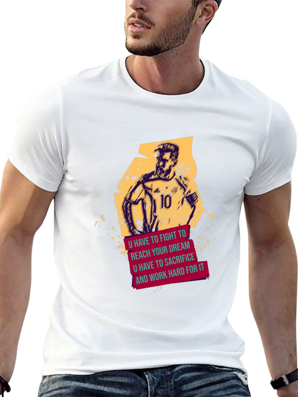 Motivational Soccer T-Shirt - Fight For Your Dream
