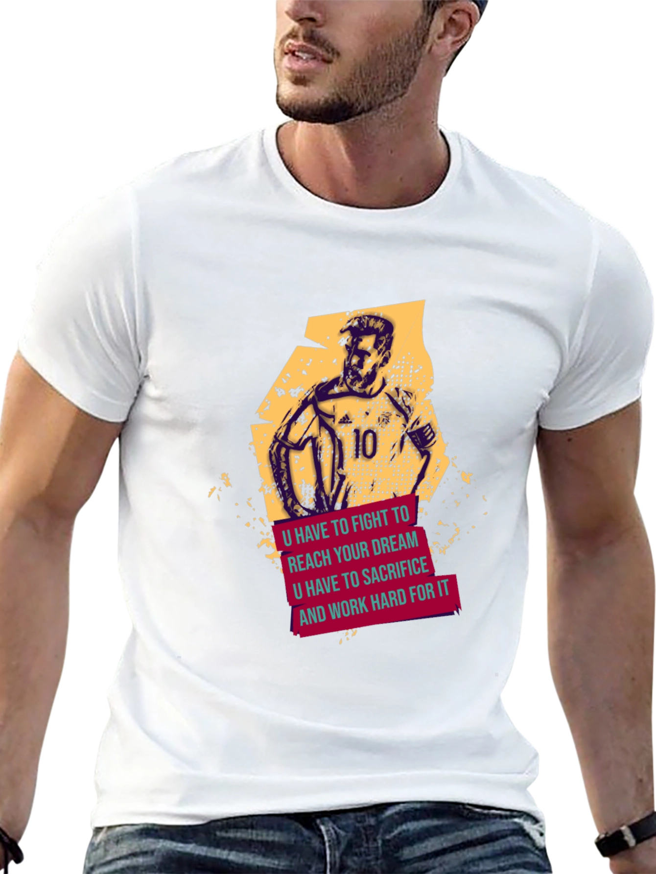 Motivational Soccer T-Shirt - Fight For Your Dream