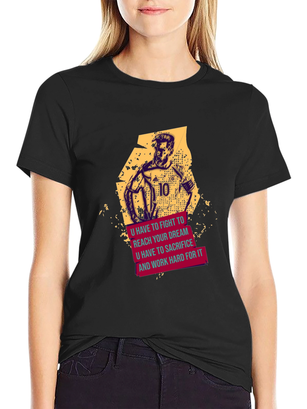 Motivational Soccer T-Shirt - Fight For Your Dream