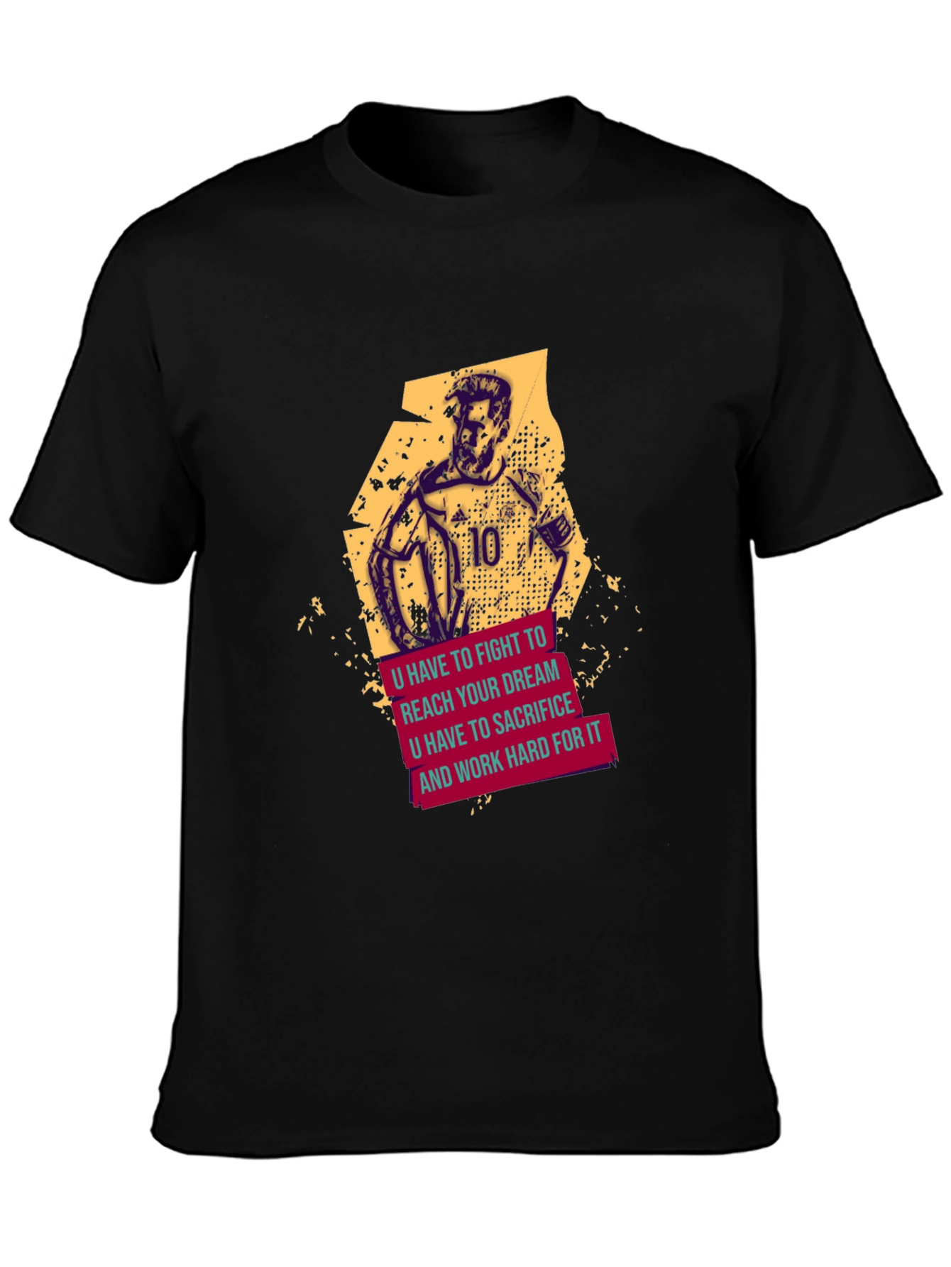 Motivational Soccer T-Shirt - Fight For Your Dream