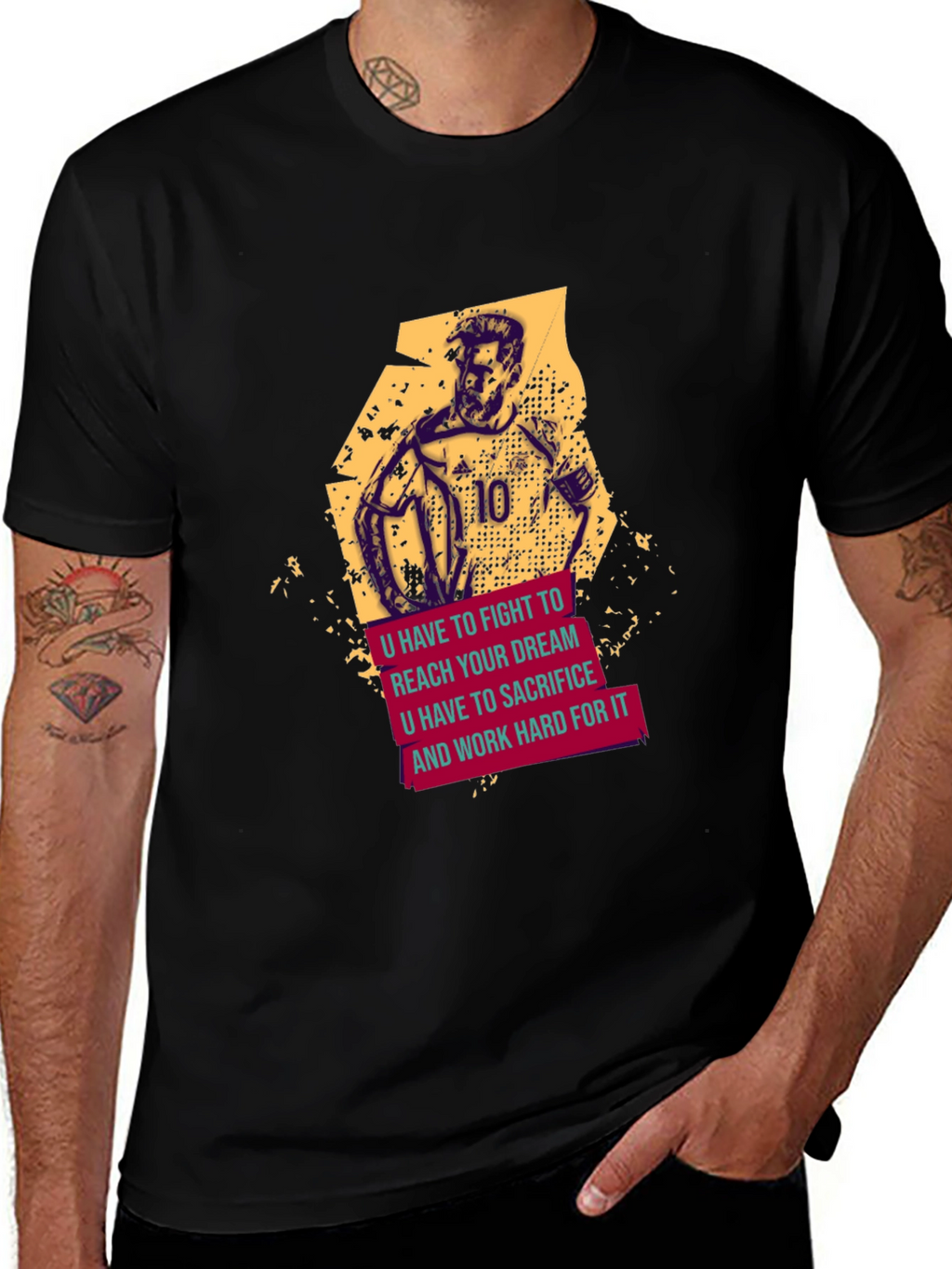Motivational Soccer T-Shirt - Fight For Your Dream