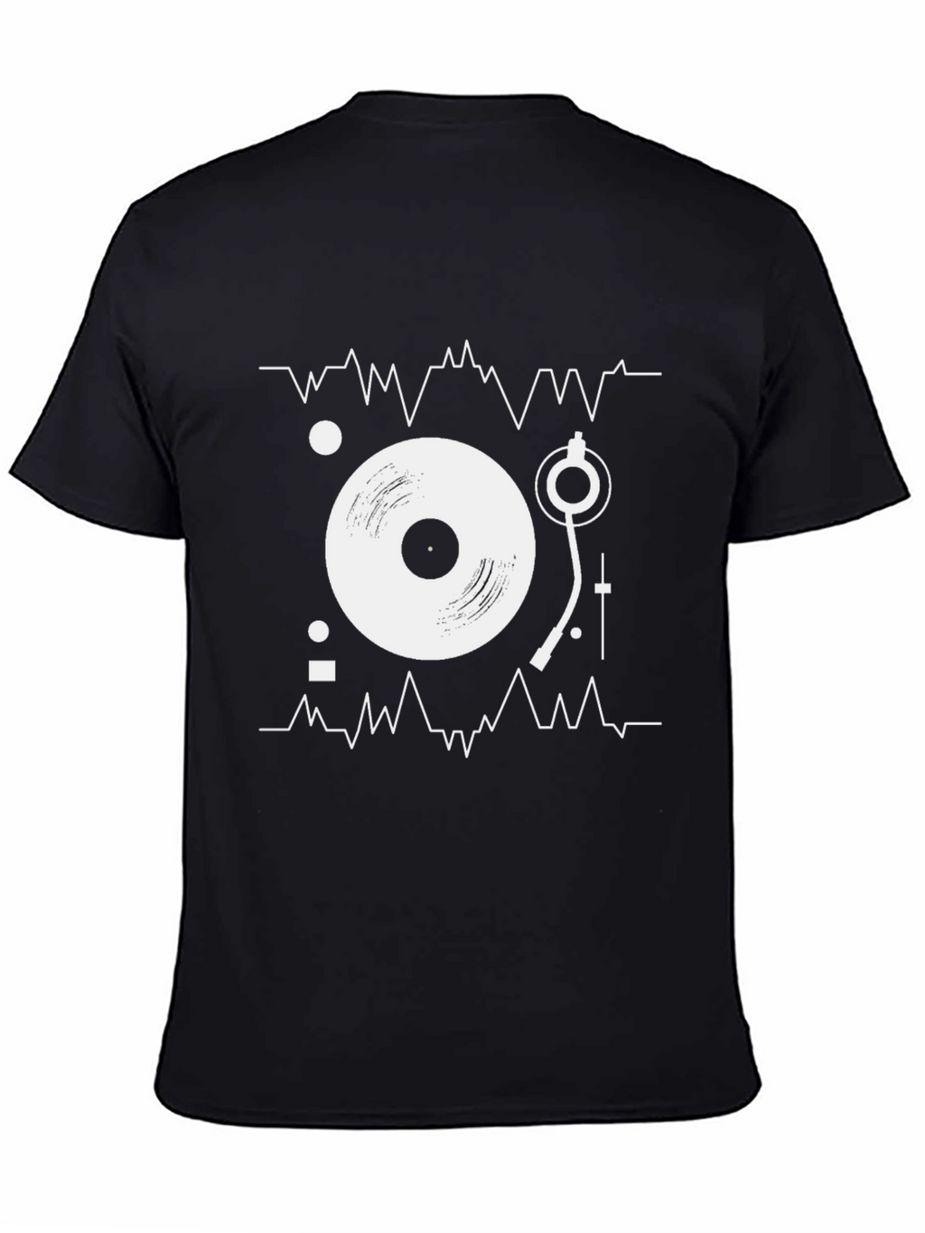 DJ Turntable Graphic Tee - Black