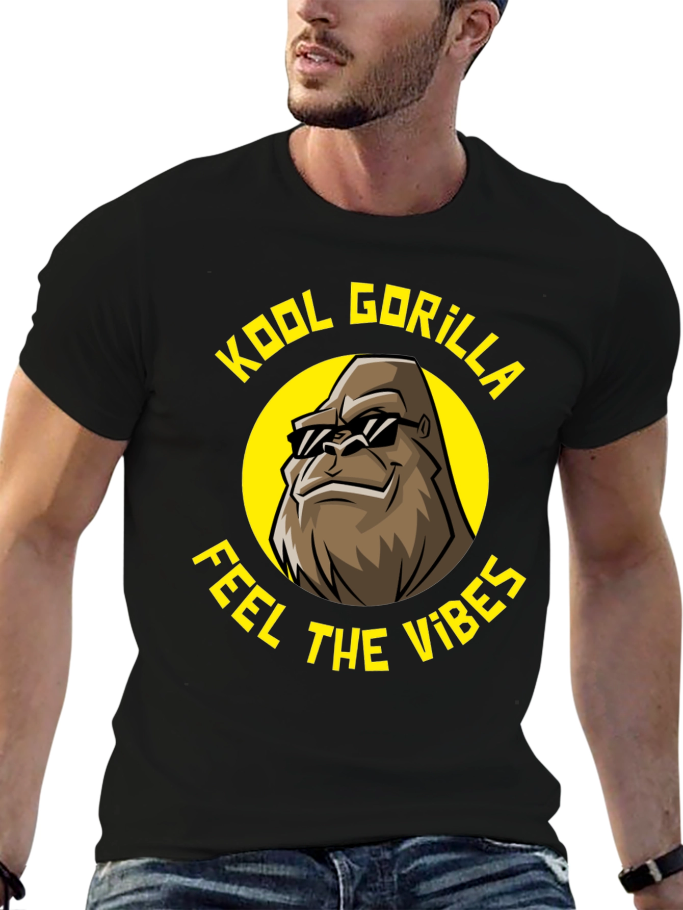 Kool Gorilla Tee - Feel the Vibes! Fun Graphic T-Shirt