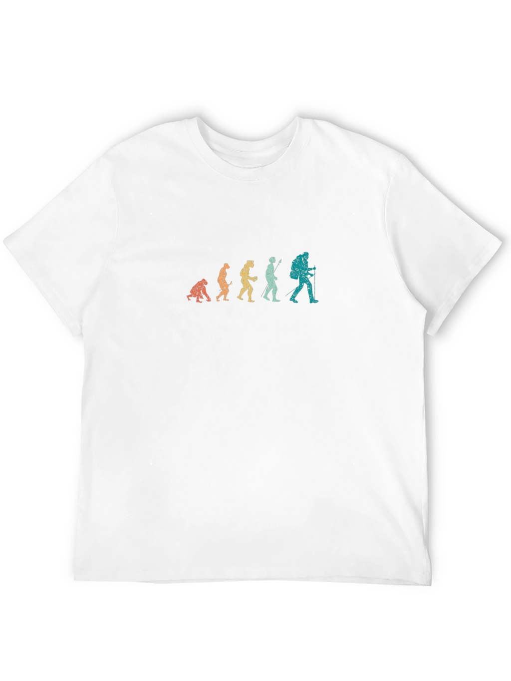 Evolution of Hiking Mens Black T-Shirt