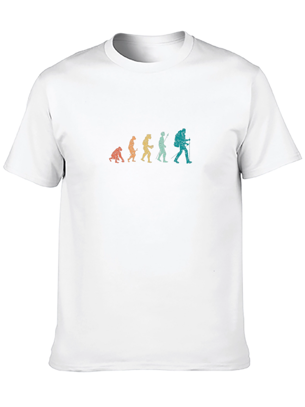 Evolution of Hiking Mens Black T-Shirt